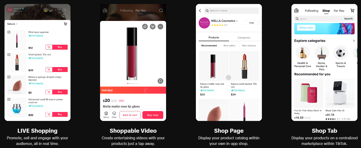 Digital Commerce example TikTok Shop