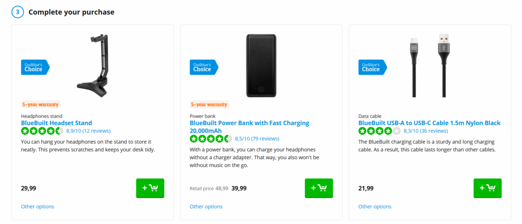 cool blue's cross-selling